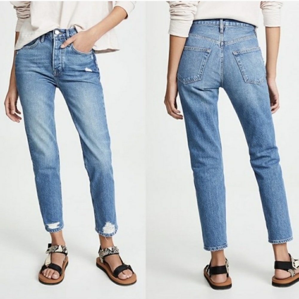 Frame Denim Le Pegged Jeans Wiltern Suites Size 27 Button Fly High Rise